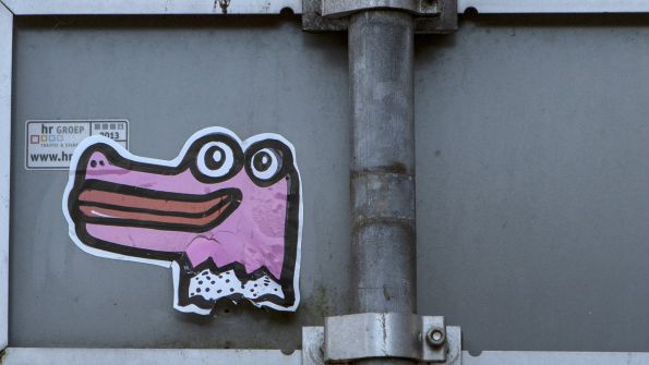 Roze sticker Oegstgeest - Terweeweg