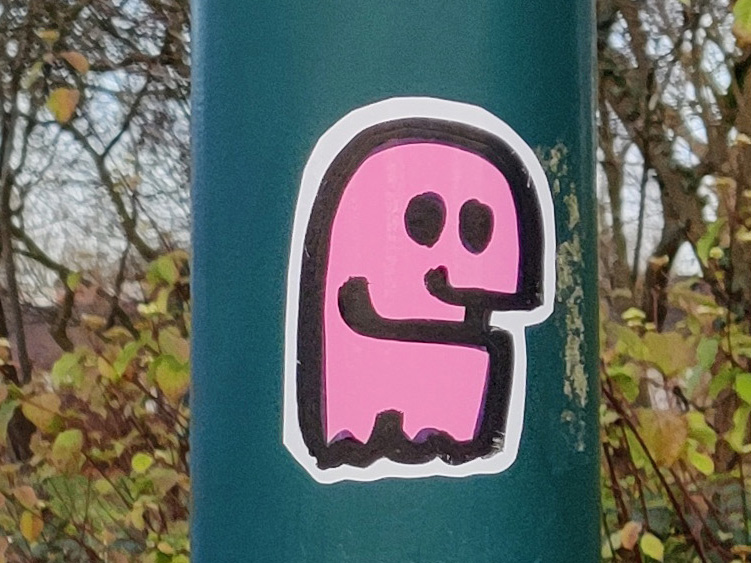 Roze sticker Oegstgeest Laan van Alkemade